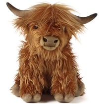 Peluche vache highland avec son 33 cm - living nature - an341