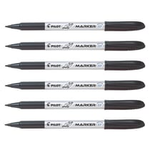 Lot de 6 marqueurs permanents - PILOT - Begreen - Pointe moyenne 0,8 mm - Noir