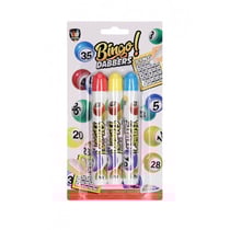 Lot de 3 marqueurs bingo loto : jaune, rouge, bleu - feutres marquage - accessoire loto