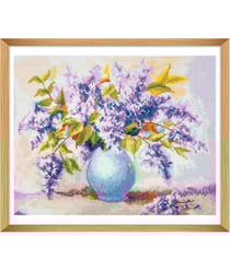 Kit de Point de Croix Comptée – Lilas – 32,5 x 39,5 cm - Trimits Multicolore