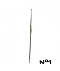 Crochet en aluminum - 12cm - n°0.60 a n°2 - Distrifil taille n°1