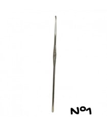 Crochet en aluminum - 12cm - n°0.60 a n°2 - Distrifil taille n°1
