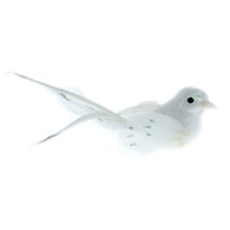 Artemio - Oiseaux décoratifs Blanc (sur pince) 2 pièces