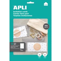 Cartes faire-part 200 g  210x99 mm 15 feuilles