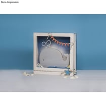 Kit en bois Cadre à motif 3D, FSC 100%, nature, 24x24x6,6cm, 8 pces, boîte 1kit