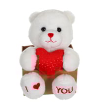 Peluche - Les p'tits lovers ours rouge - 14 cm