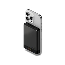CYGNETT Powerbank 10 000mAh Sans Fil Fixation Magnétique Modèle MagSlim Ultra-Compact Noir