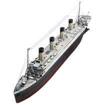 MetalEarth: PREMIUM SERIES - RMS TITANIC 28,96x3,1x8,13cm, maquette 3D en métal avec 3 feuilles, en boîte 13,5x22x2cm, 14+