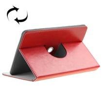 Housse Tablette Tactile 7 Pouces Universelle Etui Protection Rotation 360° Rouge
