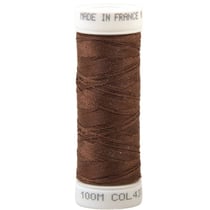 Fil à coudre polyester 100m made in France - marron cuir 437