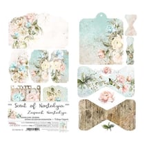 12 papiers scrapbooking motifs à découper 15,5 x 30, 5 cm Craft O Clock SCENT OF NOSTALGIA 654216