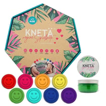 Kneta - Pâte à modeler végétalienne 8 couleurs en pots