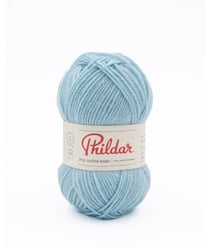 Pelote de laine à tricoter SUPER BABY - 25GR - Phildar - certifié Oeko-Tex Glacier Bleu