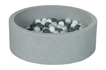 Piscine à balles Aire de jeu + 200 balles blanc, perle, gris