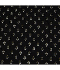 Tissu coton fleurs de lavande de 150 cm de largeur Noir vendu par 50 cm