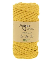 Corde de Coton Recyclé Macramé Anchor Crafty - 250gr - Anchor 108 Jaune (Moutarde)