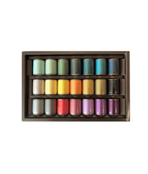 Coffret Brother CYT21 – 21 Fils à Broder Polyester – Couleurs Premium – Accessoire Officiel Brother Multicolore
