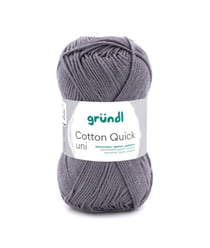 Fil à tricoter COTTON QUICK UNI - Gründl - PPSC - certifié Oeko-Tex 110 Gris