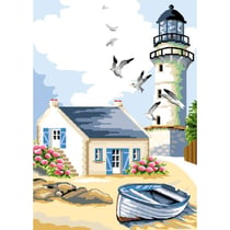 Princesse - Canevas antique Le phare 32x50cm