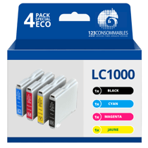 Pack compatible BROTHER LC1000 4 cartouches