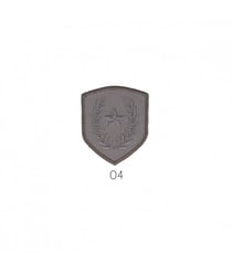 Ecussons Thermocollant Blason Etoile et Laurier 3,5 X 4 cm - Mediac Gris