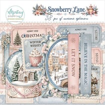 Tags éléments décoratifs en papiers scrapbooking carterie SNOWBERRY LANE