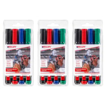 Lot de 3 marqueurs permanents - EDDING 300 - Pointe ronde 1,5-3 mm - Assortiment de couleurs