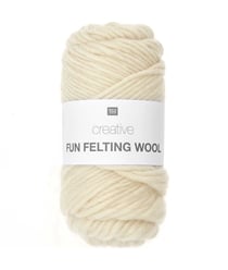 Laine à feutrer créative CREATIVE FUN FELTING WOOL - Rico design 01 Creme