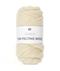 Laine à feutrer créative CREATIVE FUN FELTING WOOL - Rico design 01 Creme