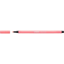 Lot de 10 feutres de dessin pointe ogive moyenne 1 mm - STABILO - Rouge fluo - PEN 68