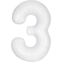 Ballon Géant Blanc Mat - Chiffre 3