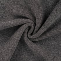 Tissu Laine bouillie uni Gris anthracite chiné