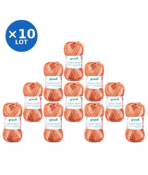 Lot de 10 pelotes COTTON QUICK PRINT de Gründl – 500 g de coton à motifs multicolores certifié Oeko-Tex 257 Multicolore