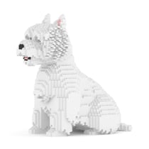 Chien West Highland White assis Taille standard | JEKCA | 14 ans et +