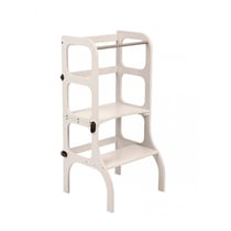 Tour d'apprentissage – table Step'n'Sit gris clair fermoirs laiton - Ette tete
