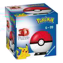 Puzzles 3d ball 54 pieces - poké ball / pokémon ravensburger