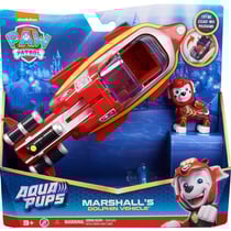 Pat patrouille aqua pups : marcus et son sous-marin dauphin - figurine chien - vehicule de luxe - paw patrol - spin master - 20140362