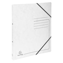 Classeur 2 anneaux 15mm carte lustrée imprimée - A4 - Blanc - x 10 - Exacompta