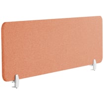 Séparateur Cloison Acoustique de Bureau et Table Orange en Polyester et Matière Synthétique 130 x 40 cm Idéal pour le Open Space