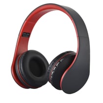Casque Audio Bluetooth Pliable Sans Fil Avec Radio FM Et Lecteur MP3 Rouge Rouge YONIS