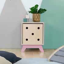 Meuble de rangement NABOSKY rose 1x1