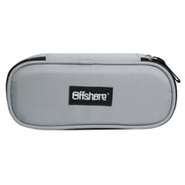 Trousse scolaire ovale Plumier Offshore Grise BAGTROTTER