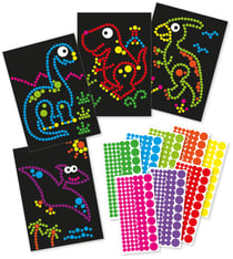 Jeu de gommette pour enfant Dinosaure 4 pièces