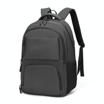Sac À Dos Ordinateur Multifonctionnel Imperméable Avec Coussin Respirant Gris foncé YONIS