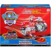 Pat patrouille moto pups : marcus avec sa moto a retrofriction - figurine chien - vehicule de luxe - paw patrol - spin master