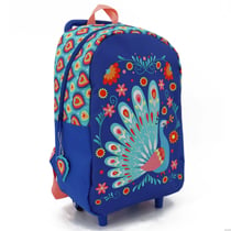 Sac à dos à roulettes Paon 34 CM Maternelle