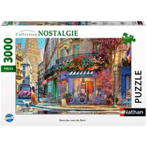 Puzzle 2D 3000 pièces - Dans les rues de Paris - Nathan
