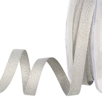 Bobine 15m Ruban chevron métal Argent
