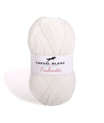 Pelote de laine à tricoter POULINETTE - Cheval Blanc 059 Ficelle