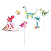 Pique à gâteau - lot de 6 - dinosaures